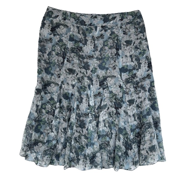 Charter Club Dresses & Skirts - Charter‎ Club 100% Silk Skirt Womens Petite 14 Blue Watercolor Cottagecore Money